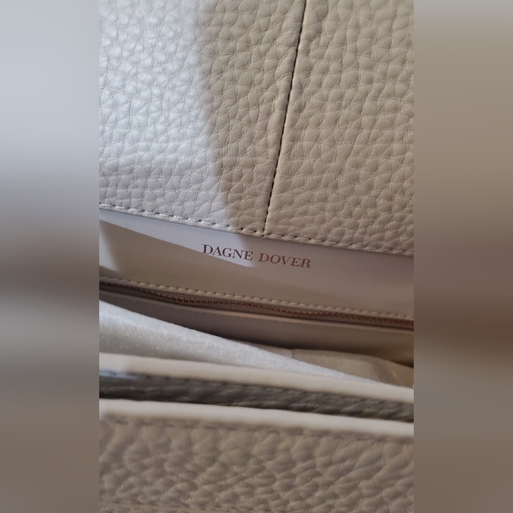 Dagne Dover Andra Crossbody Bag Bone Leather Pebbled New with Tags - Picture 6 of 10